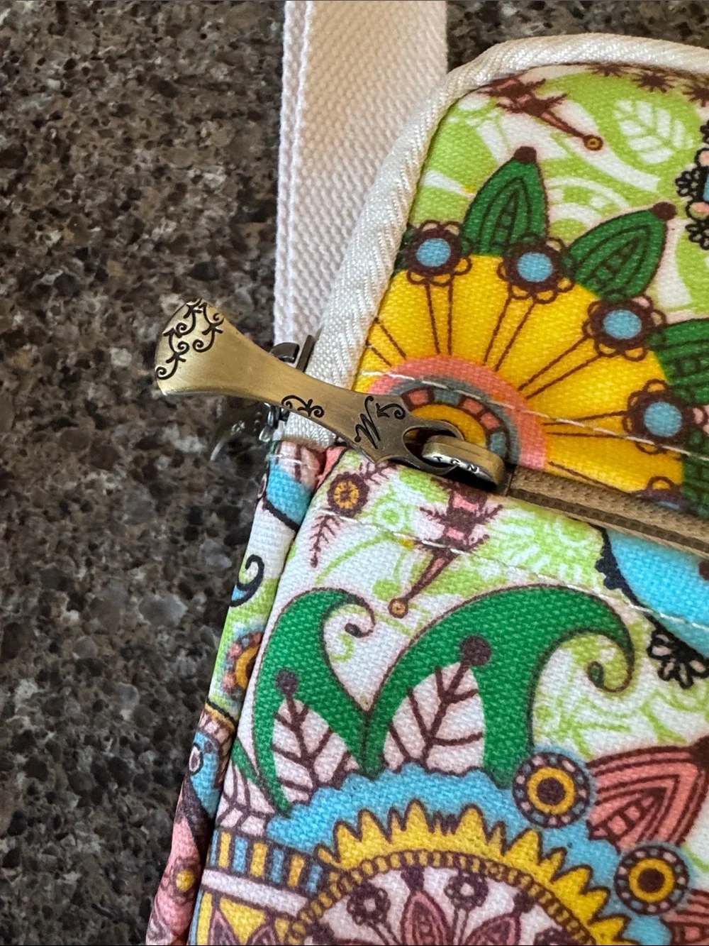 Multicolor Floral Paisley Laptop Bag 4 Pockets